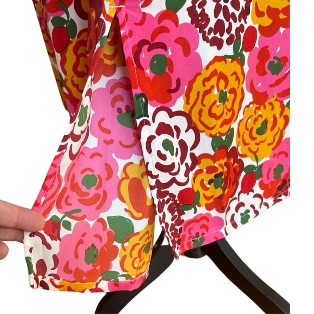 Kate Spade New York Pink Multicolored Floral Print Lightweight Caftan Size XS/S - Picture 8 of 14